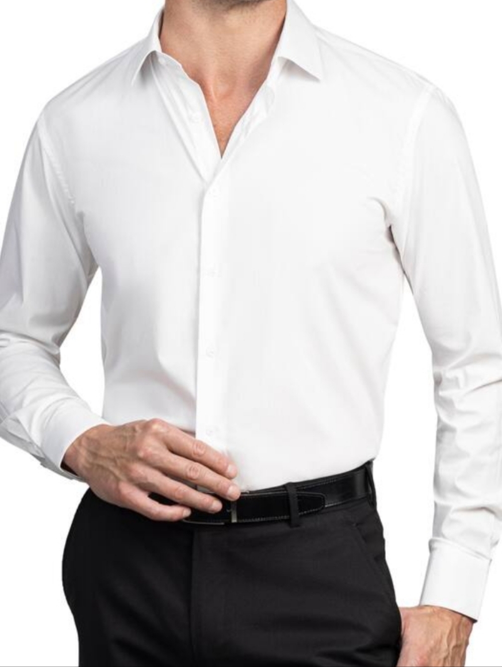 Lucky Brand Men's White Stretch Slim Dress Shirt Xl Nwot
